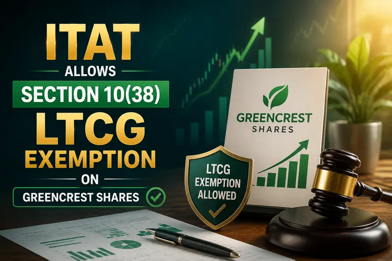 ITAT Allows Section 10(38) LTCG Exemption on Greencrest Shares