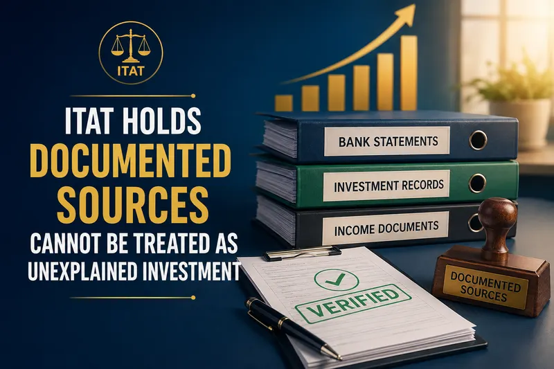 ITAT Holds Documented Sources Cannot Be Treated as Unexplained Investment
