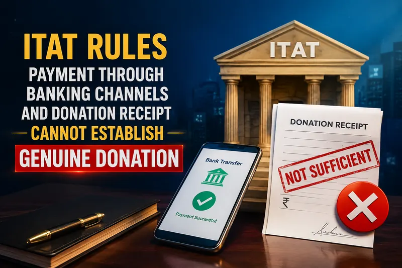 ITAT Rules Payment Through Banking Channels and Donation Receipt Cannot Establish Genuine Donation
