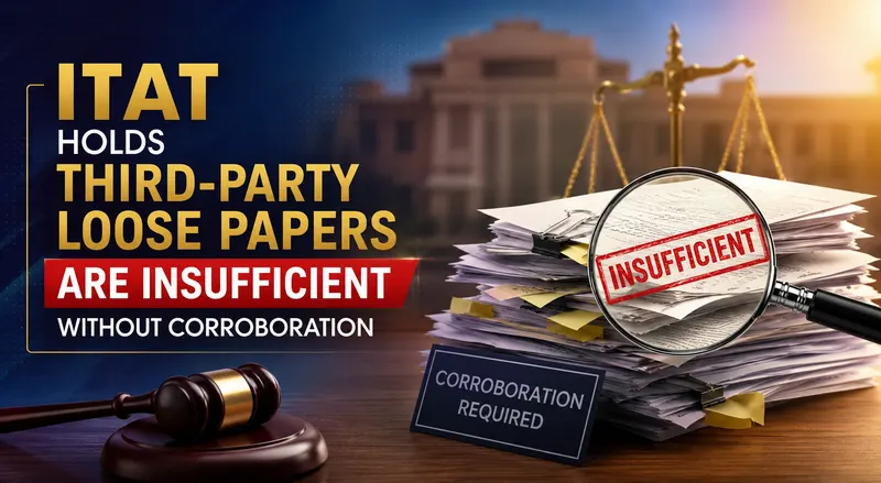 ITAT Holds Third-Party Loose Papers Are Insufficient Without Corroboration