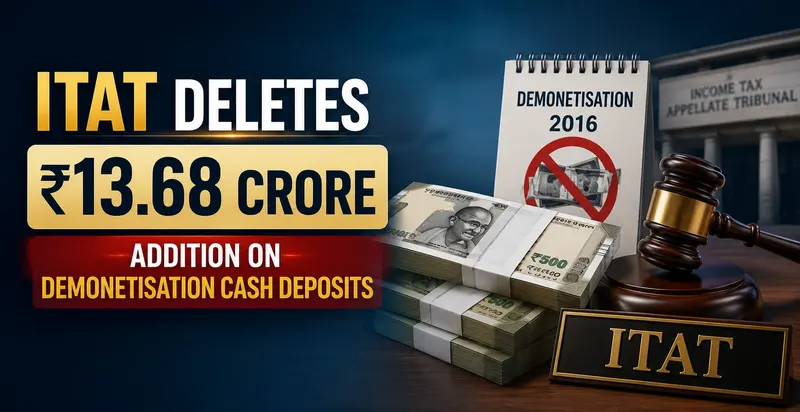ITAT Deletes Rs 13.68 Crore Addition on Demonetisation Cash Deposits