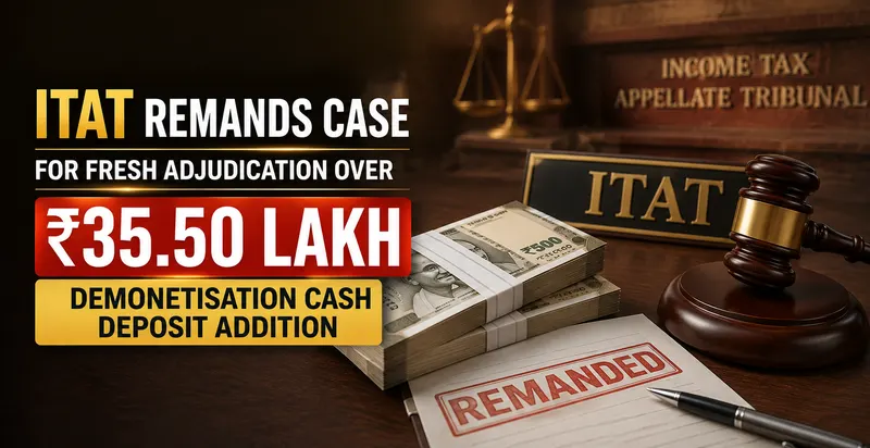 ITAT Remands Case for Fresh Adjudication Over Rs 35.50 Lakh Demonetisation Cash Deposit Addition