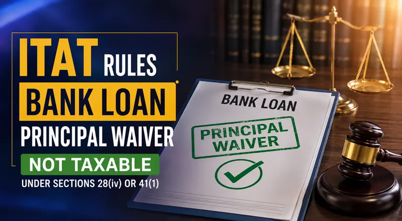ITAT Rules Bank Loan Principal Waiver Not Taxable Under Sections 28(iv) or 41(1)