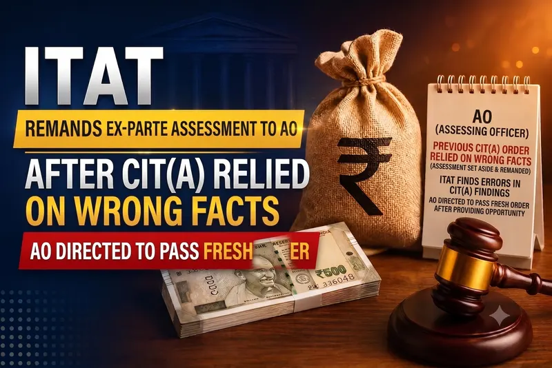 ITAT Remands Ex-Parte Assessment to AO After CIT(A) Relied on Wrong Facts