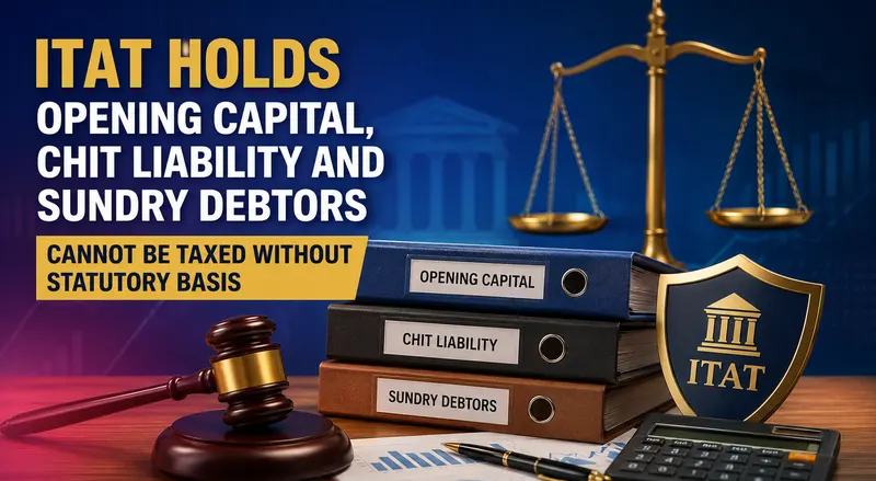 ITAT Holds Opening Capital, Chit Liability and Sundry Debtors Cannot Be Taxed Without Statutory Basis