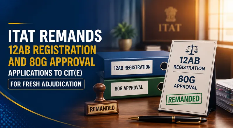 ITAT Remands 12AB Registration and 80G Approval Applications to CIT(E) for Fresh Adjudication