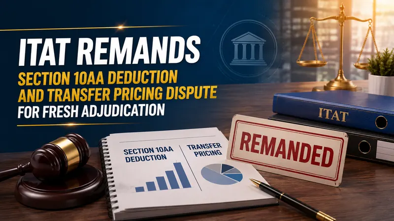  ITAT Remands Section 10AA Deduction and Transfer Pricing Dispute For Fresh Adjudication