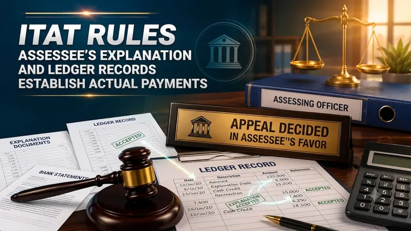 ITAT Rules Assessee’s Explanation and Ledger Records Establish Actual Payments