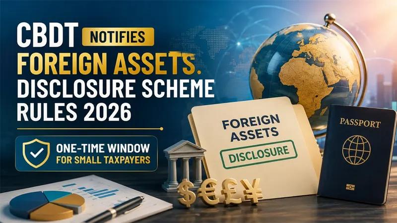 CBDT Notifies Foreign Assets Disclosure Scheme Rules 2026: One-Time Window for Small Taxpayers