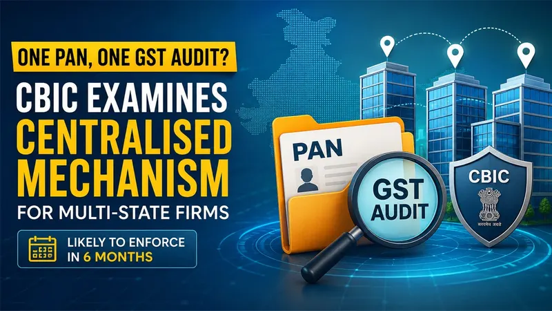 One PAN, One GST Audit? CBIC Examines Centralised Mechanism for Multi-State Firms, Likely to Enforce in 6 Months