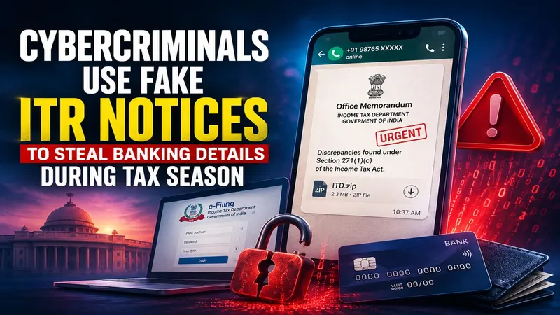 Income Tax Scam 2026: How Fake WhatsApp Notices Steal Banking Details