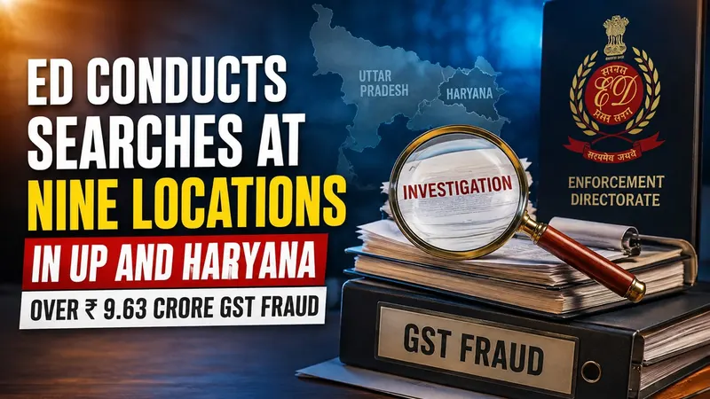 ED Conducts Searches at Nine Locations in UP and Haryana Over Rs 9.63 Crore GST Fraud