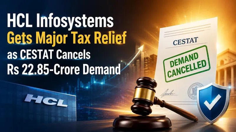 HCL Infosystems Gets Major Tax Relief as CESTAT Cancels Rs 22.85-Crore Demand