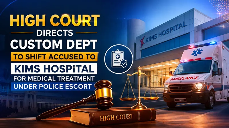 High Court Directs Custom Dept to Shift Accused to KIMS Hospital for Medical Treatment under Police Escort