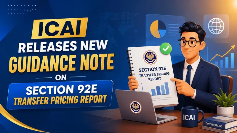 ICAI Releases New Guidance Note on Section 92E Transfer Pricing Report