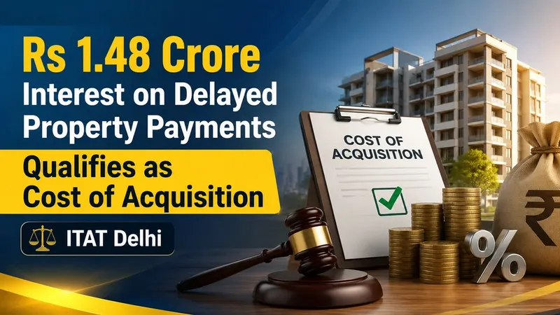 Rs 1.48 Crore Interest on Delayed Property Payments Qualifies as Cost of Acquisition: ITAT Delhi