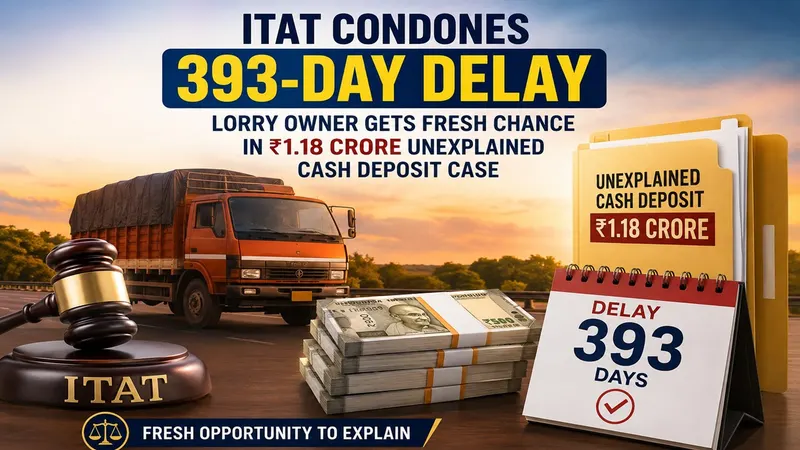 ITAT Condones 393-Day Delay, Gives Lorry Owner Fresh Chance to Explain in Rs 1.18 Crore Unexplained Cash Deposit Case