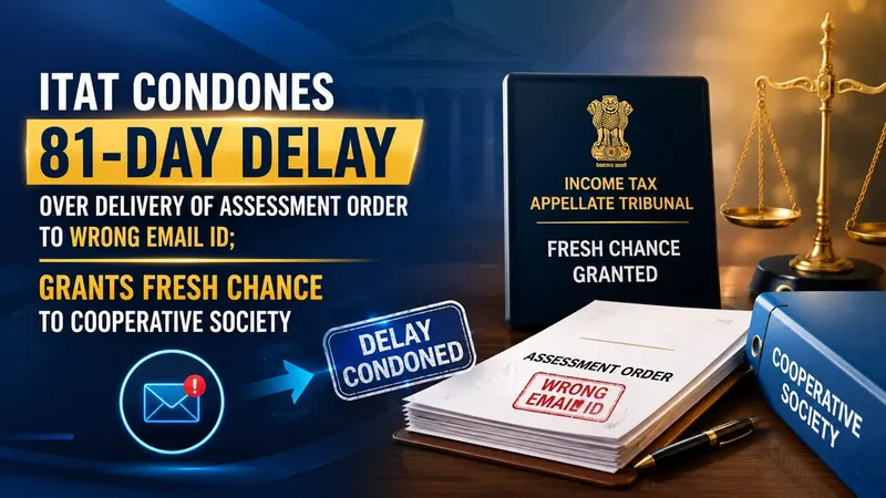 ITAT Condones 81-Day Delay Over Delivery of Assessment Order to Wrong Email ID; Grants Fresh Chance to Cooperative Society