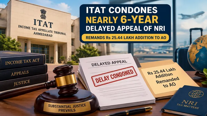 ITAT Condones Nearly 6-Year Delayed Appeal of NRI, Remands Rs 25.44 Lakh Addition to AO for Fresh Consideration