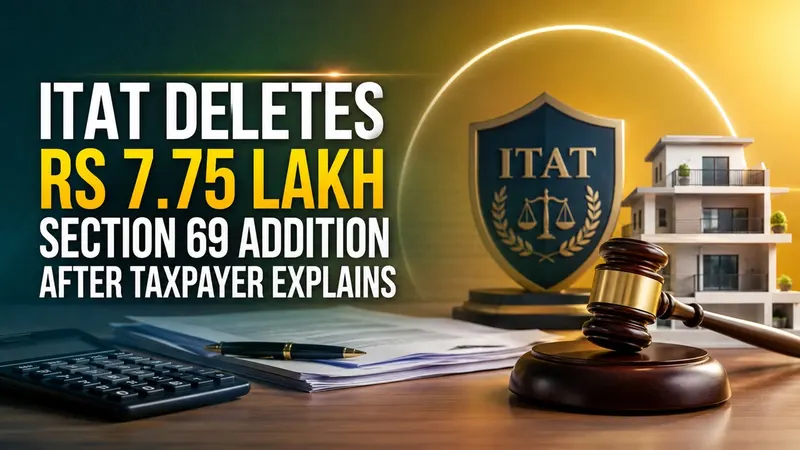 ITAT Deletes Rs 7.75 Lakh Section 69 Addition After Taxpayer Explains Property Investment
