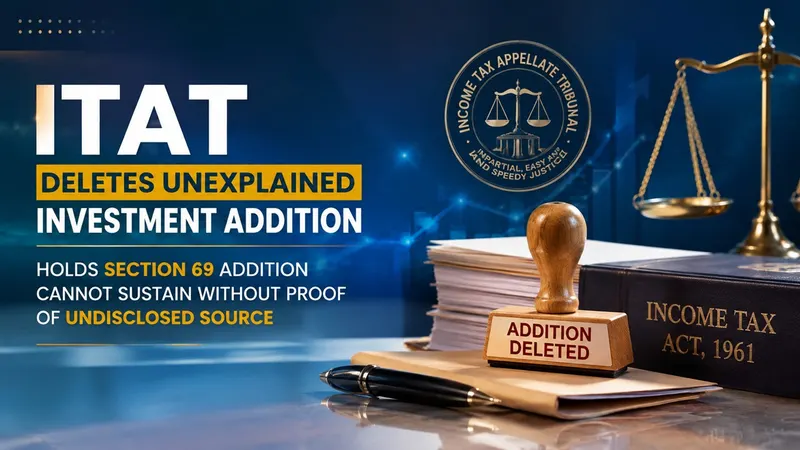 ITAT Deletes Unexplained Investment Addition, Holds Section 69 Addition Cannot Be Sustained Without Proof of Undisclosed Source