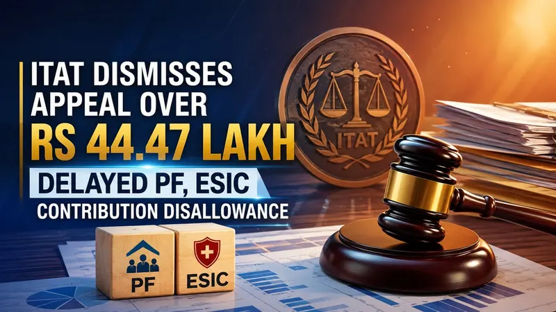 ITAT Dismisses Appeal Over Rs 44.47 Lakh Delayed PF, ESIC Contribution Disallowance