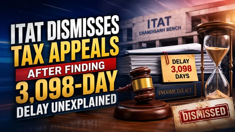 ITAT Dismisses Tax Appeals After Finding 3,098-Day Delay Unexplained