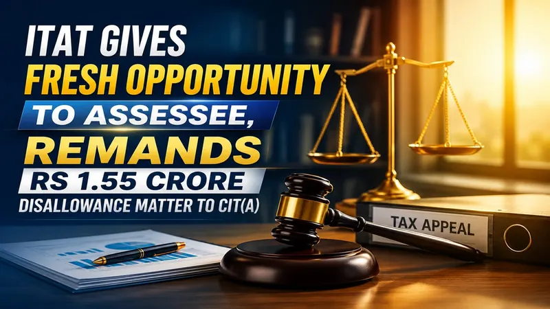 ITAT Gives Fresh Opportunity to Assessee, Remands Rs 1.55 Crore Disallowance Matter to CIT(A)