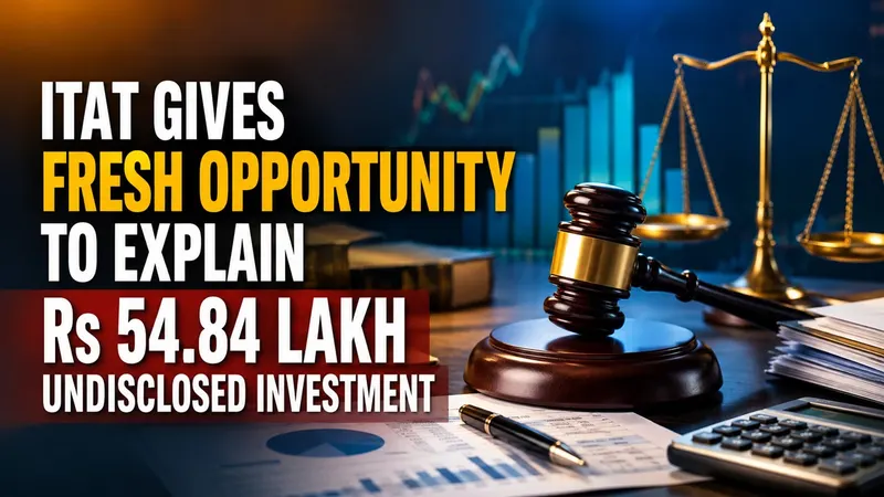ITAT Gives Fresh Opportunity to Explain Rs 54.84 Lakh Undisclosed Investment