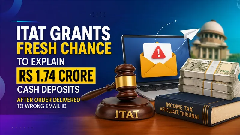 ITAT Grants Fresh Chance to Explain Rs 1.74 Crore Cash Deposits After Order Delivery to Wrong Email ID