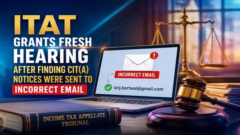 ITAT Grants Fresh Hearing After Finding CIT(A) Notices Were Sent to Incorrect Email