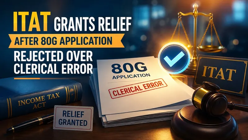 ITAT Grants Relief After 80G Application Rejected Over Clerical Error