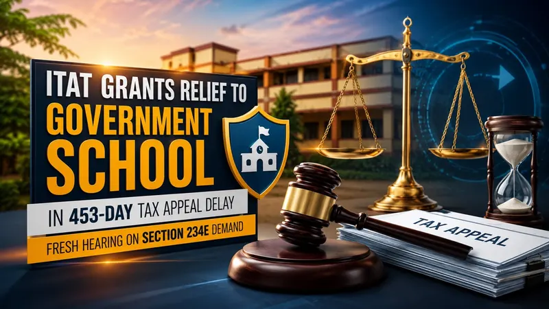 ITAT Grants Relief to Government School in 453-Day Tax Appeal Delay, Orders Fresh Hearing on Section 234E Demand