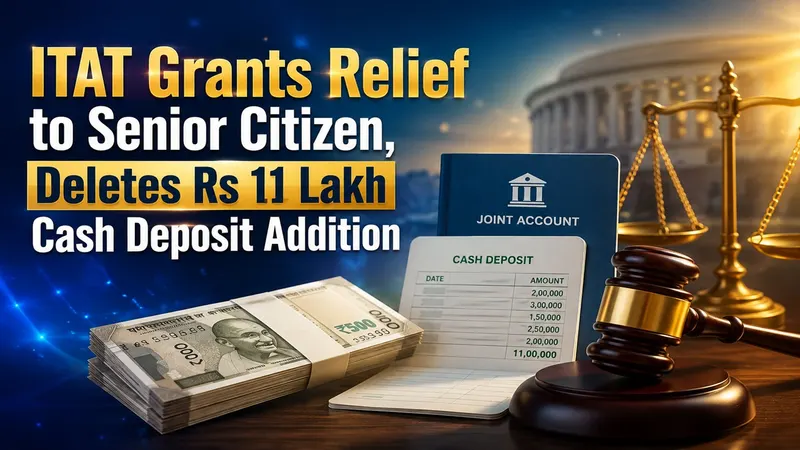 ITAT Grants Relief to Senior Citizen, Deletes Rs 11 Lakh Cash Deposit Addition