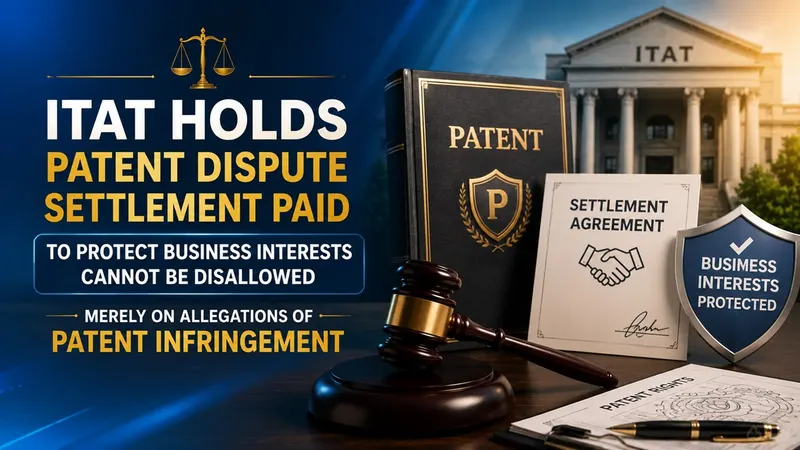 ITAT Holds Patent Dispute Settlement Paid to Protect Business Interests Cannot Be Disallowed Merely on Allegations of Patent Infringement