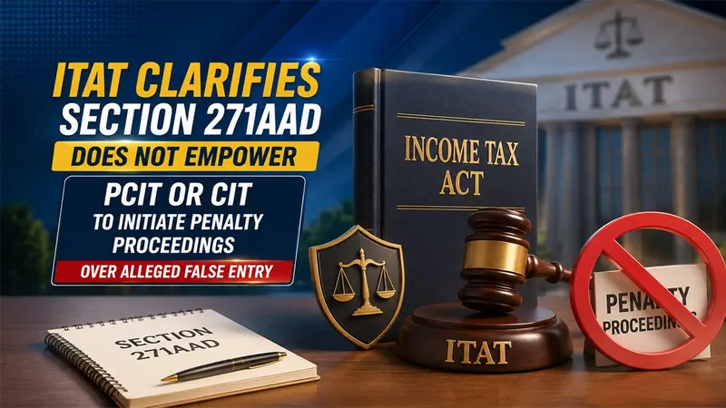 ITAT Clarifies Section 271AAD Does Not Empower PCIT or CIT to Initiate Penalty Proceedings Over Alleged False Entry 
