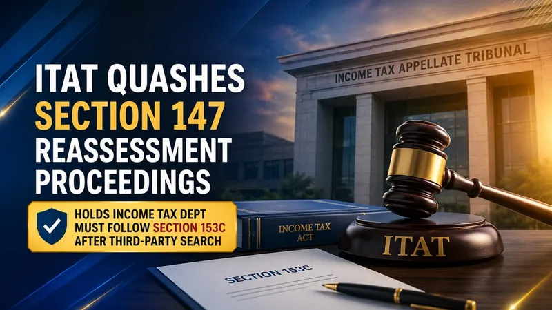 ITAT Quashes Section 147 Reassessment Proceedings, Holds Income Tax Dept Must Follow Section 153C After Third-Party Search