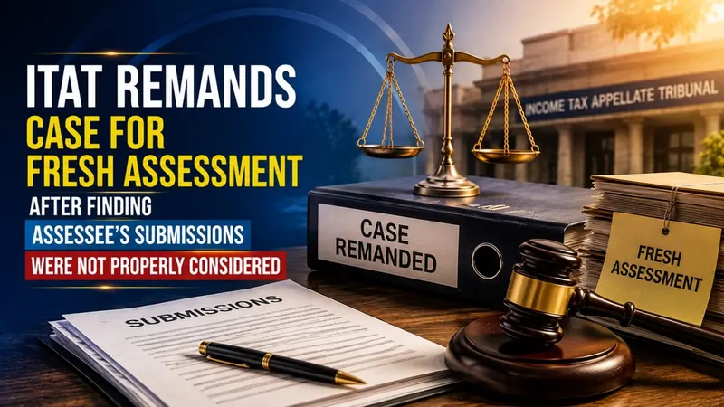 ITAT Remands Case for Fresh Assessment After Finding Assessee’s Submissions Were Not Properly Considered