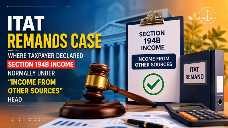 ITAT Remands Case Where Taxpayer Declared Section 194B Income Normally under 'Income from Other Sources' Head 