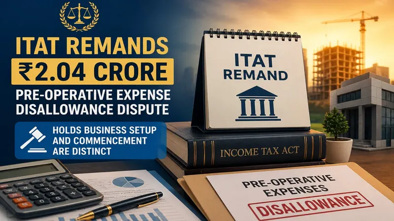 ITAT Remands Rs 2.04 Crore Pre-Operative Expense Disallowance Dispute, Holds Business Setup and Commencement Are Distinct