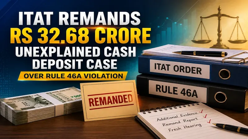 ITAT Remands Rs 32.68 Crore Unexplained Cash Deposit Case Over Rule 46A Violation