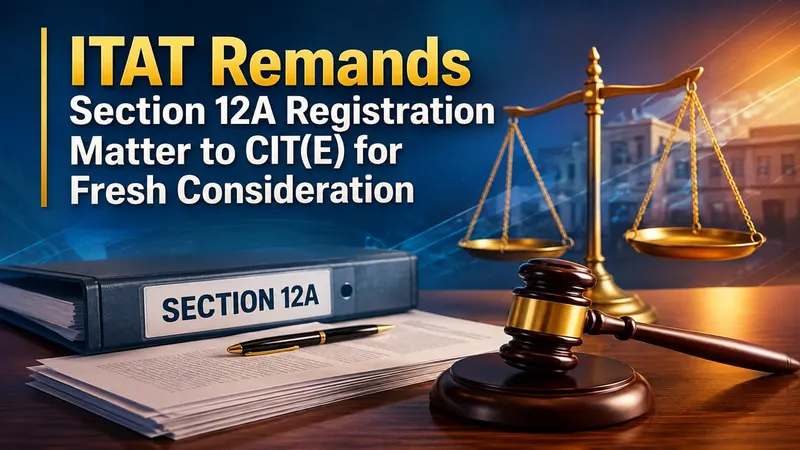 ITAT Remands Section 12A Registration Matter to CIT(E) for Fresh Consideration