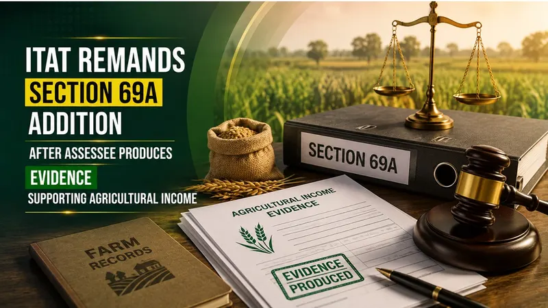 ITAT Remands Section 69A Addition After Assessee Produces Evidence Supporting Agricultural Income