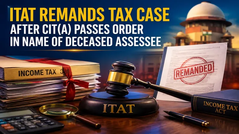 ITAT Remands Tax Case After CIT(A) Passes Order in Name of Deceased Assessee