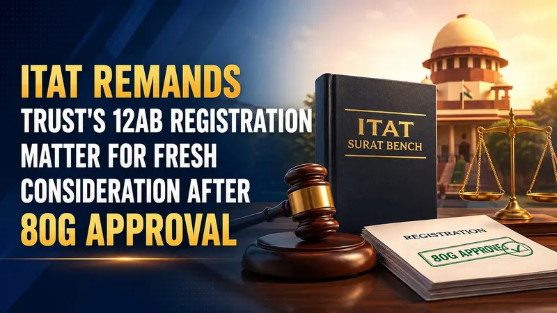 ITAT Remands Trust's 12AB Registration Matter for Fresh Consideration After 80G Approval