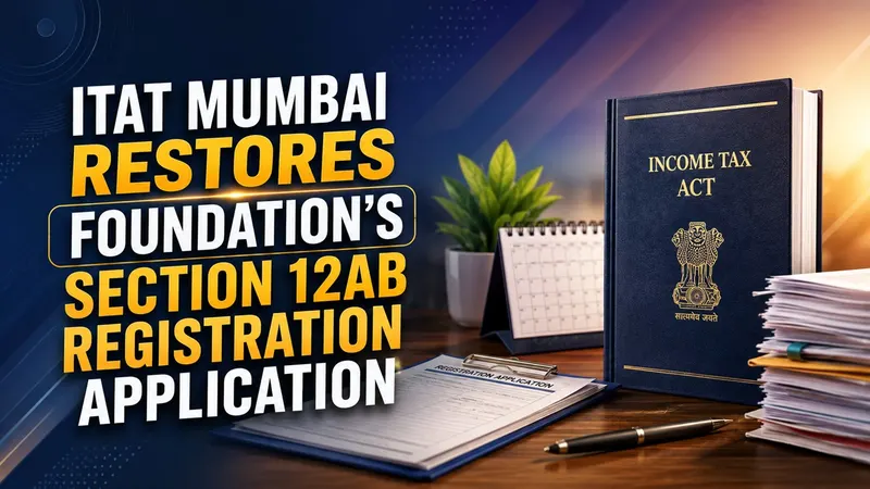 ITAT Restores Foundation’s Section 12AB Registration Application for Fresh Consideration