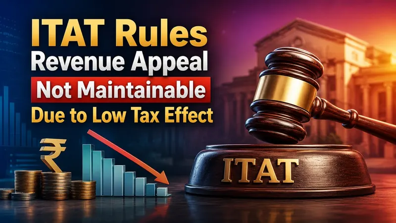 ITAT Rules Revenue Appeal Not Maintainable Due to Low Tax Effect