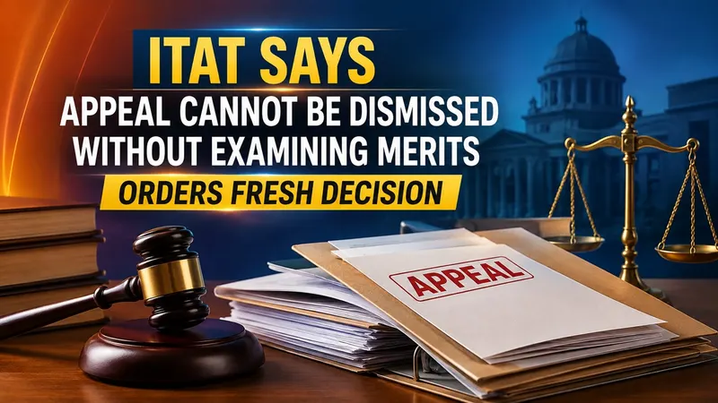 ITAT Says Appeal Cannot Be Dismissed Without Examining Merits, Orders Fresh Decision