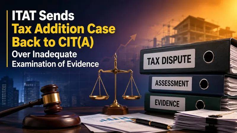 ITAT Sends Tax Addition Case Back to CIT(A) Over Inadequate Examination of Evidence