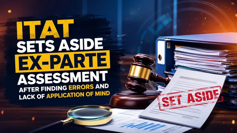 ITAT Sets Aside Ex-Parte Assessment After Finding Errors and Lack of Application of Mind in CIT(A) Order